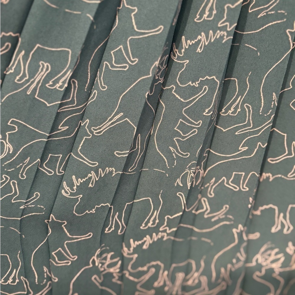 Dear Drew by Drew Barrymore Impressionist Pleater V-Neck Midi Dress – Size 4 - Picture 6 of 7